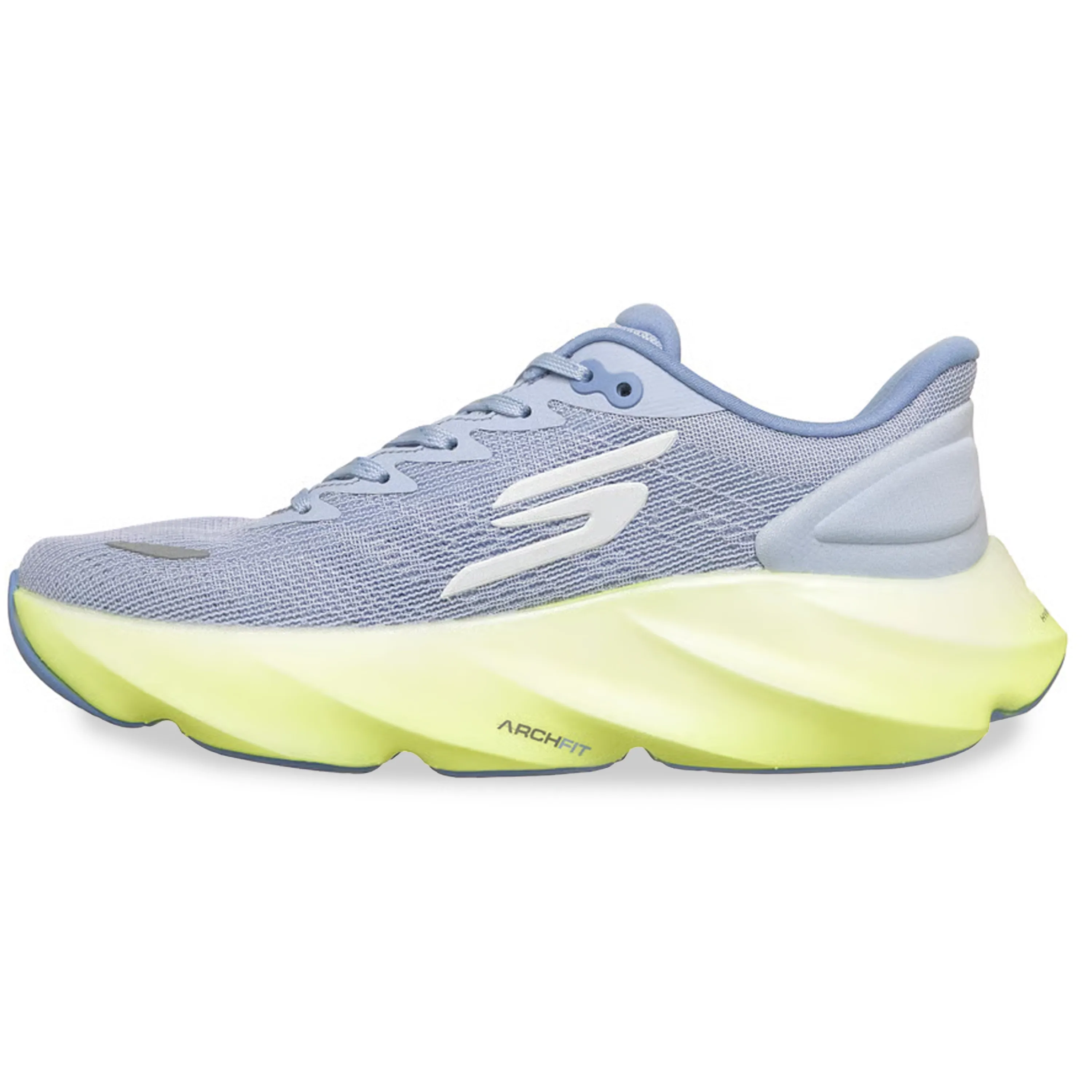 Tênis Running Skechers feminino lilás destacando tecnologia e conforto